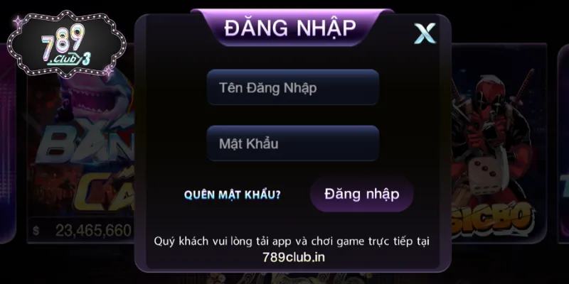 Thao tác đăng nhập 789CLUB chi tiết, đầy đủ nhất 